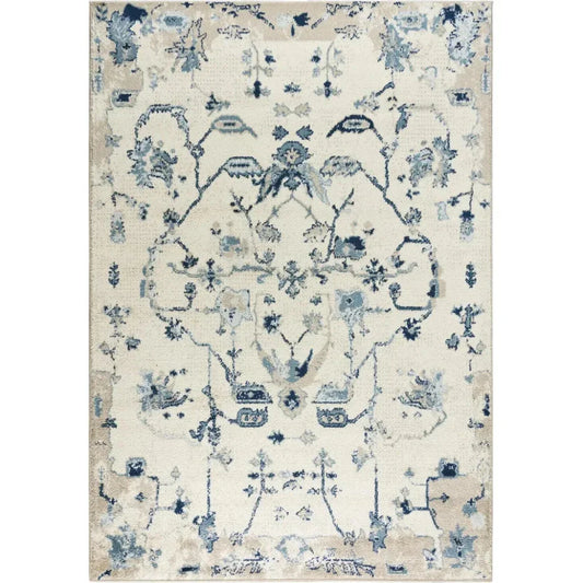 Cons Floral Blue Kitchen Hallway Runner Rug - LOOMLAN - LOOMLAN - Area Rugs