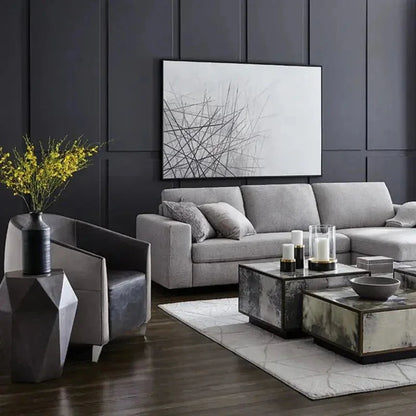 Constance Geometric Shaped Outdoor End Table - LOOMLAN - SUNPAN - Outdoor Side Tables