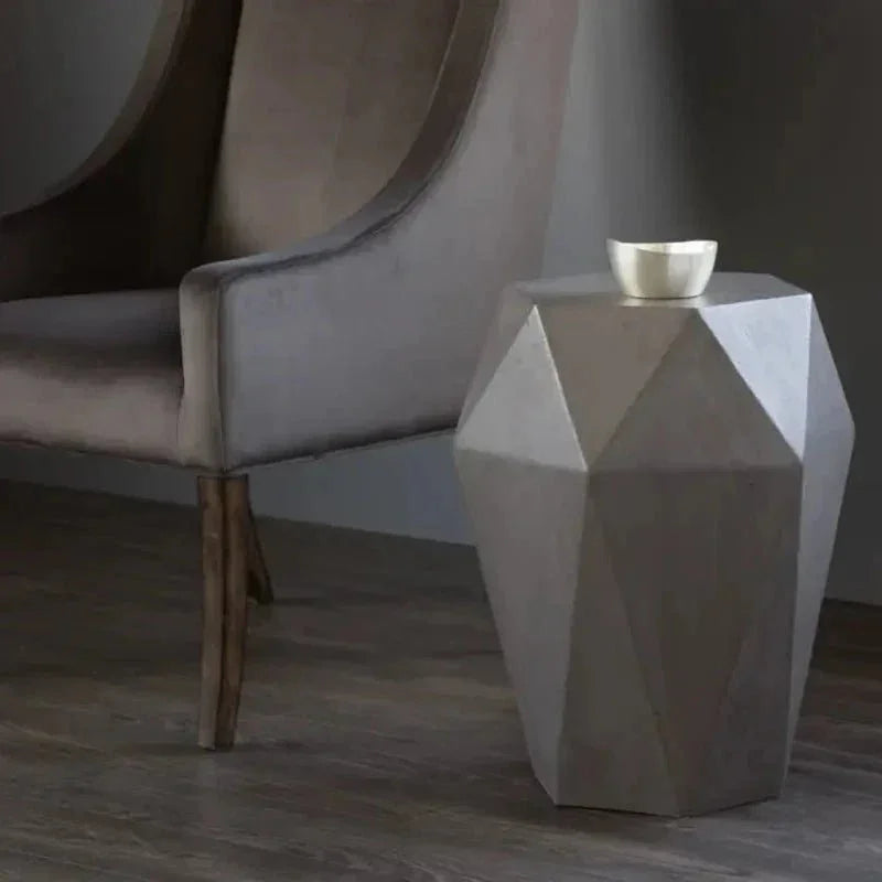 Constance Geometric Shaped Outdoor End Table - LOOMLAN - SUNPAN - Outdoor Side Tables