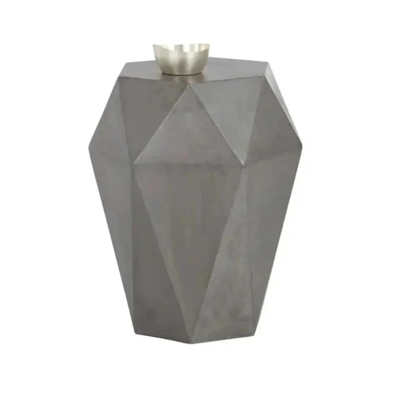 Constance Geometric Shaped Outdoor End Table - LOOMLAN - SUNPAN - Outdoor Side Tables