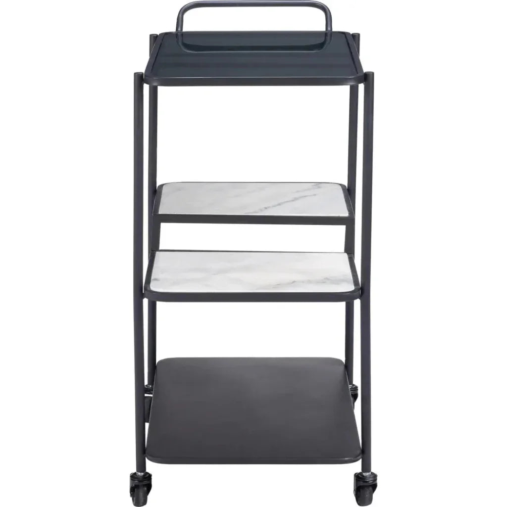 Constanza Bar Cart Black-Home Bar Carts-Zuo Modern-LOOMLAN
