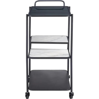 Constanza Bar Cart Black-Home Bar Carts-Zuo Modern-LOOMLAN