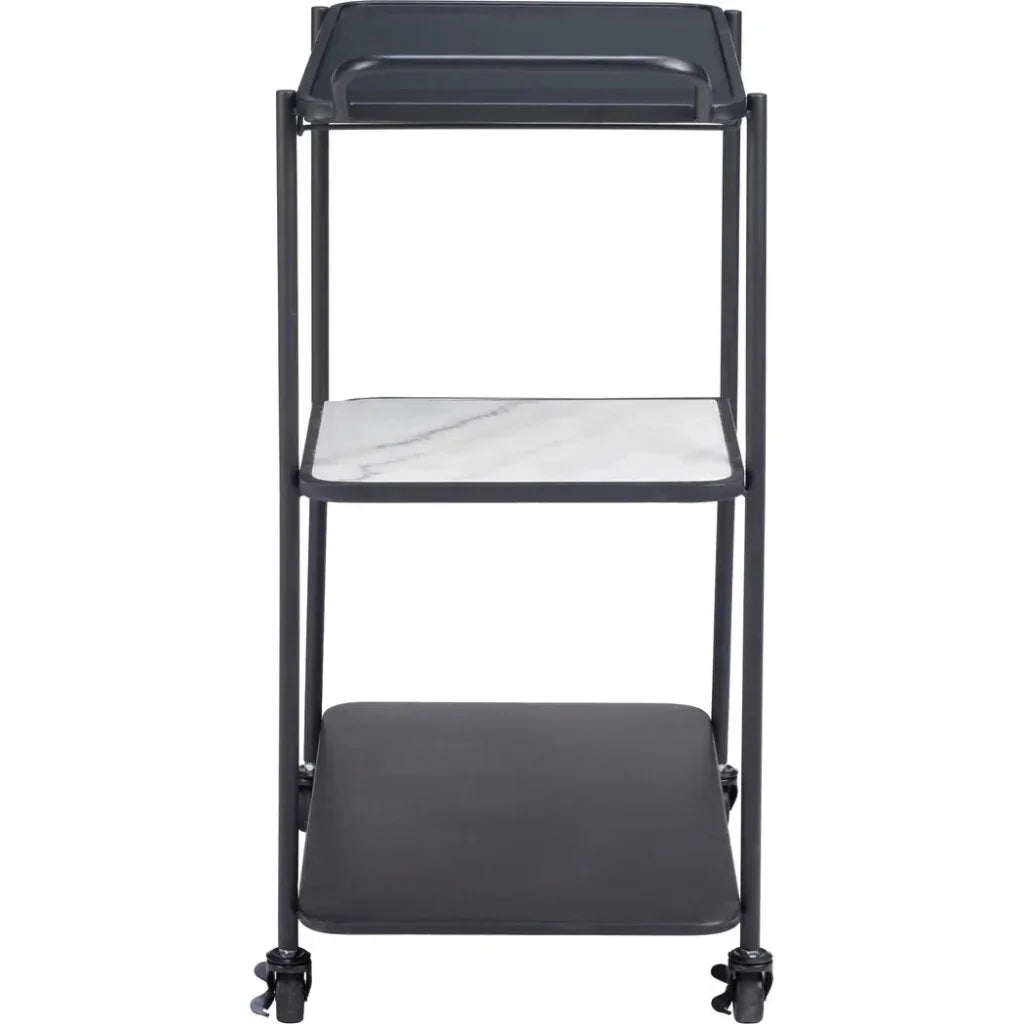 Constanza Bar Cart Black-Home Bar Carts-Zuo Modern-LOOMLAN
