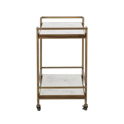 Contardi Steel Framed Elegance Bar Cart-Home Bar Carts-SUNPAN-LOOMLAN