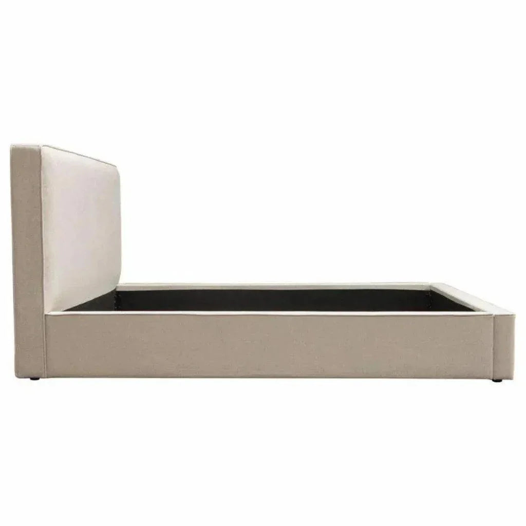 Contemporary Brown Low Profile Bed Frame - LOOMLAN - Diamond Sofa - Beds