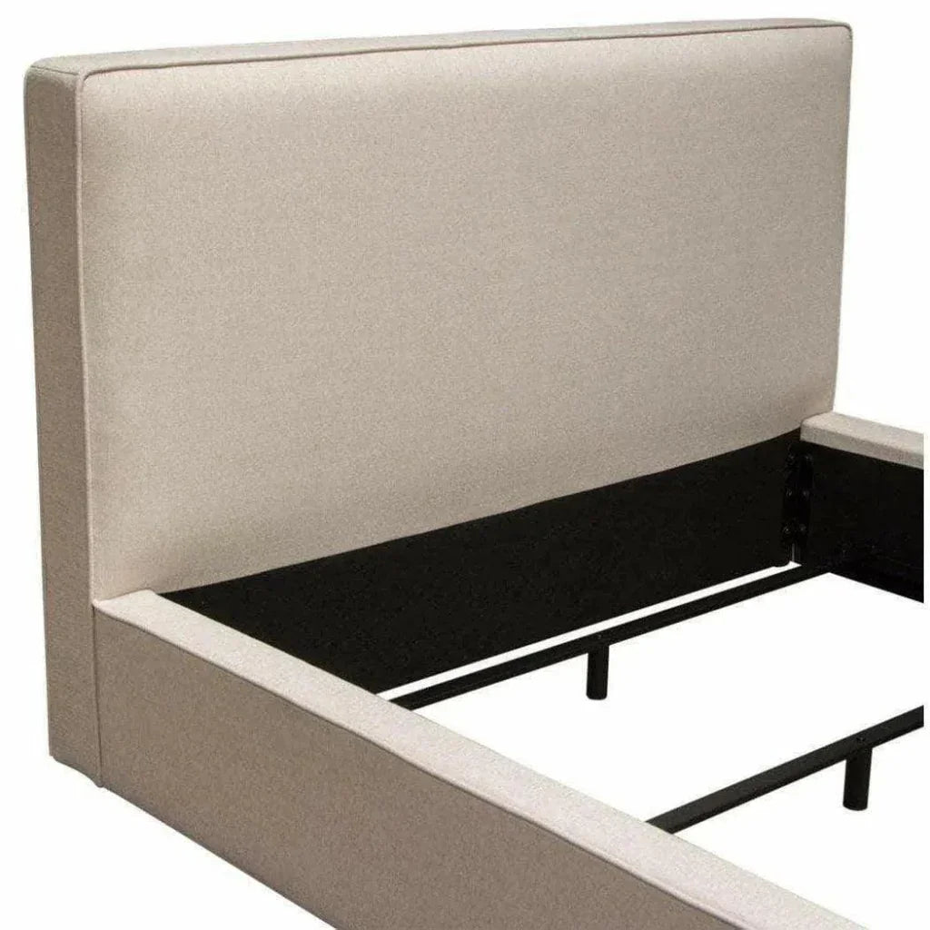 Contemporary Brown Low Profile Bed Frame - LOOMLAN - Diamond Sofa - Beds