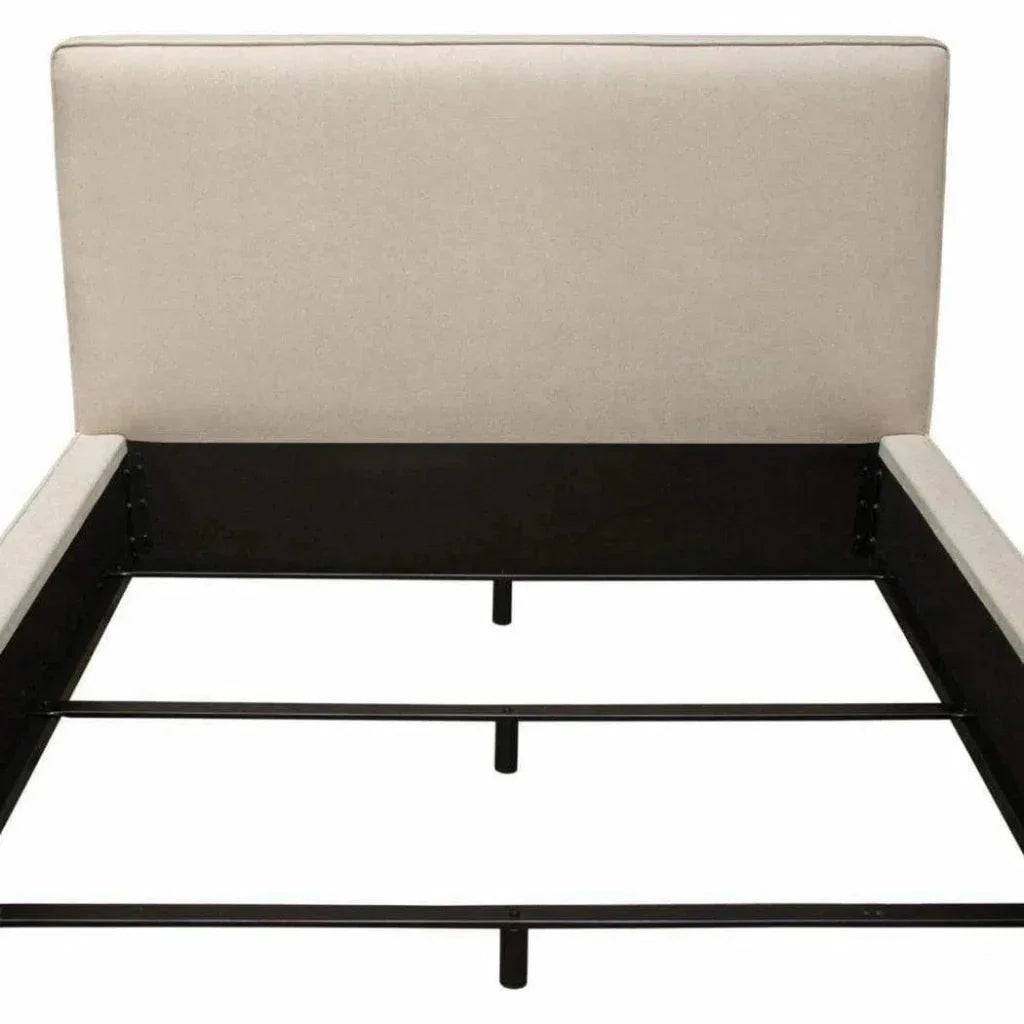 Contemporary Brown Low Profile Bed Frame - LOOMLAN - Diamond Sofa - Beds