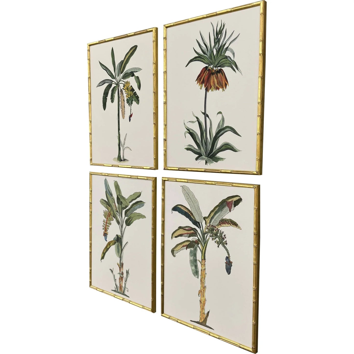 Contemporary Palm I Framed Wall Art 4PC