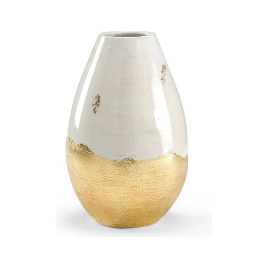 Contemporary White Glazed Ceramic Vase - LOOMLAN - Wildwood - Vases & Jars