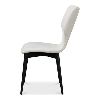 Contour Beechwood Ivory Armless Sidechair - LOOMLAN - Accent Chairs