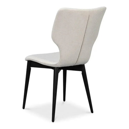 Contour Beechwood Ivory Armless Sidechair - LOOMLAN - Accent Chairs