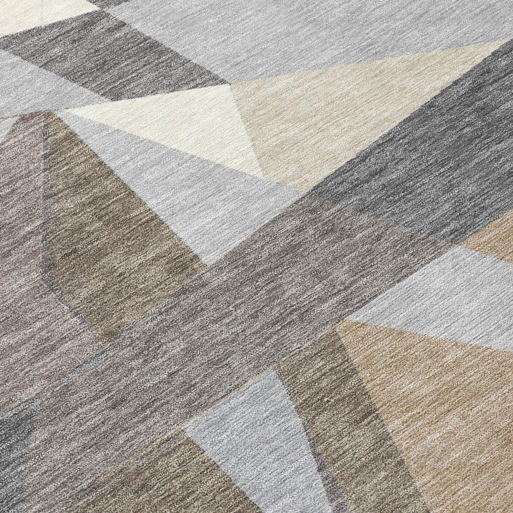 Contoure Brown Washable Indoor - Outdoor Rug - LOOMLAN - LOOMLAN Rugs - Outdoor Rugs