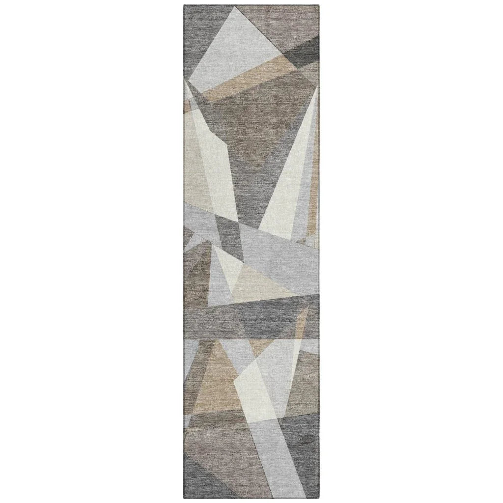 Contoure Brown Washable Indoor - Outdoor Rug - LOOMLAN - LOOMLAN Rugs - Outdoor Rugs