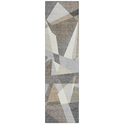 Contoure Brown Washable Indoor - Outdoor Rug - LOOMLAN - LOOMLAN Rugs - Outdoor Rugs