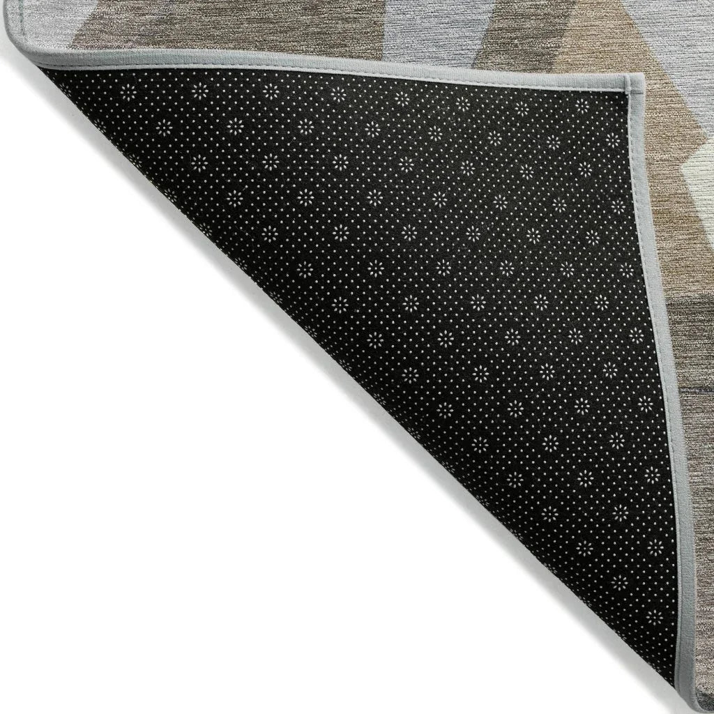 Contoure Brown Washable Indoor - Outdoor Rug - LOOMLAN - LOOMLAN Rugs - Outdoor Rugs