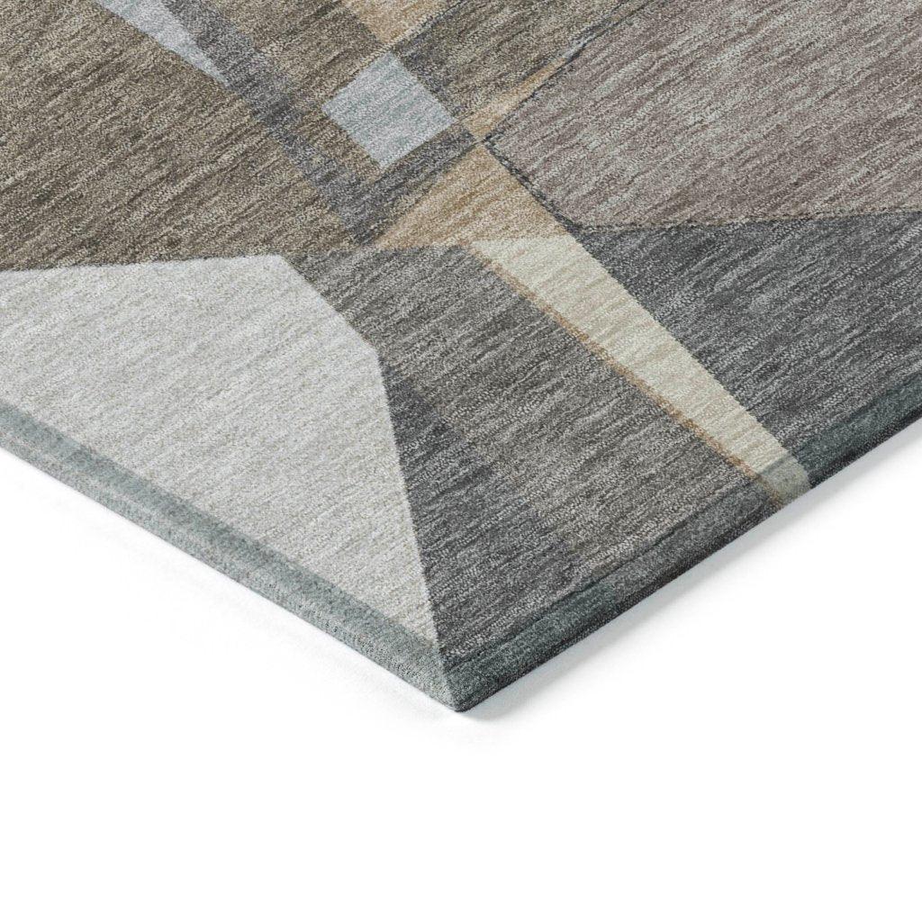 Contoure Brown Washable Indoor - Outdoor Rug - LOOMLAN - LOOMLAN Rugs - Outdoor Rugs