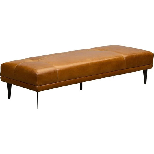 Convo Backless Leather Bedroom Bench - LOOMLAN - Olivia + Quinn - Bedroom Benches