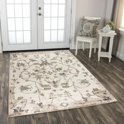 Cony Floral Beige Kitchen Hallway Runner Rug - LOOMLAN - LOOMLAN - Area Rugs