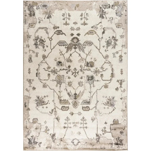 Cony Floral Beige Kitchen Hallway Runner Rug - LOOMLAN - LOOMLAN - Area Rugs
