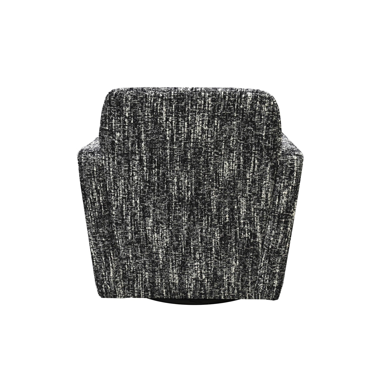 Cooper Black Fabric Swivel Club Chair
