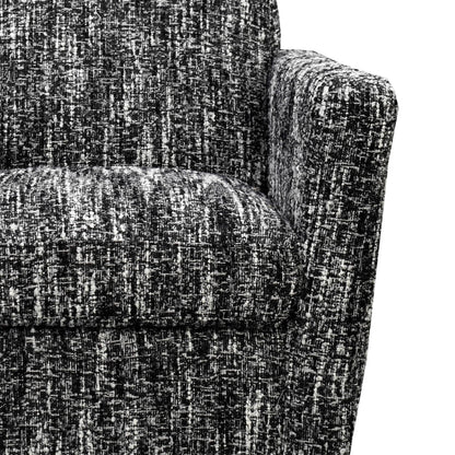 Cooper Black Fabric Swivel Club Chair