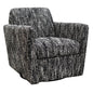Cooper Black Fabric Swivel Club Chair