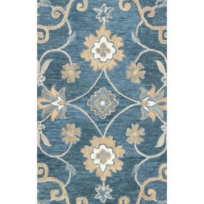 Copa Blue Round Area Rugs For Dining Room - LOOMLAN - LOOMLAN - Area Rugs