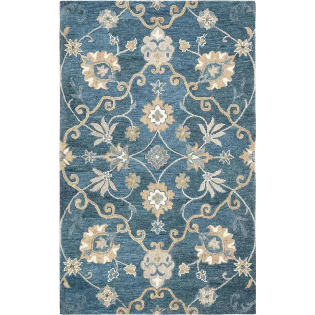 Copa Blue Round Area Rugs For Dining Room - LOOMLAN - LOOMLAN - Area Rugs