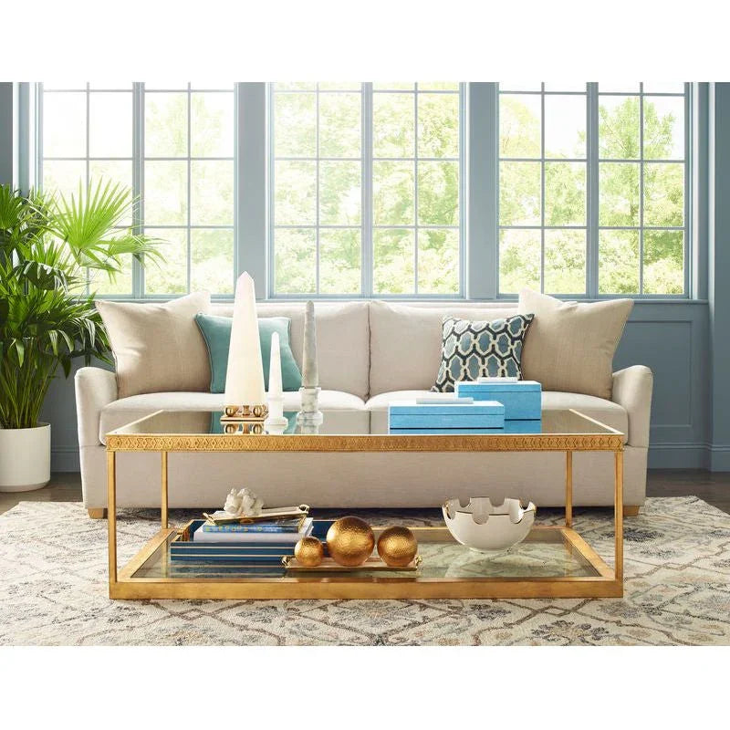 Copas Mirrored Top Rectangular Cocktail Table - LOOMLAN - Chelsea House - Coffee Tables