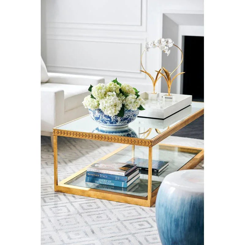 Copas Mirrored Top Rectangular Cocktail Table - LOOMLAN - Chelsea House - Coffee Tables