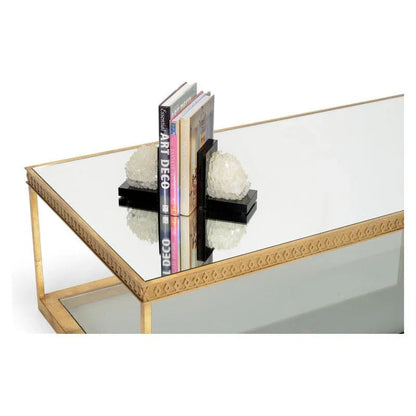 Copas Mirrored Top Rectangular Cocktail Table - LOOMLAN - Chelsea House - Coffee Tables