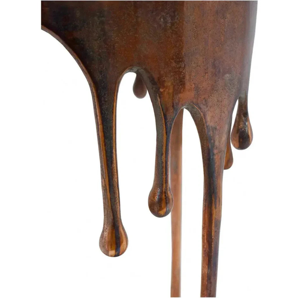 Copperworks Aluminum Round Accent Table - LOOMLAN - Moe's Home - Side Tables