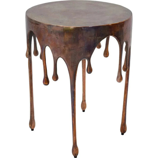 Copperworks Aluminum Round Accent Table - LOOMLAN - Moe's Home - Side Tables