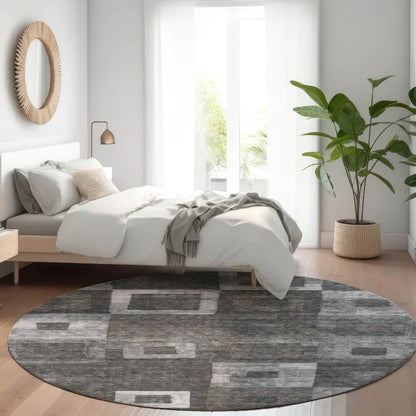 Cora Black Washable Indoor - Outdoor Rug - LOOMLAN - LOOMLAN Rugs - Outdoor Rugs