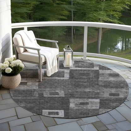 Cora Black Washable Indoor - Outdoor Rug - LOOMLAN - LOOMLAN Rugs - Outdoor Rugs