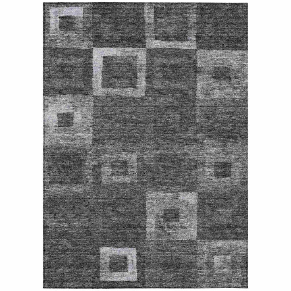 Cora Black Washable Indoor - Outdoor Rug - LOOMLAN - LOOMLAN Rugs - Outdoor Rugs