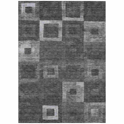 Cora Black Washable Indoor - Outdoor Rug - LOOMLAN - LOOMLAN Rugs - Outdoor Rugs