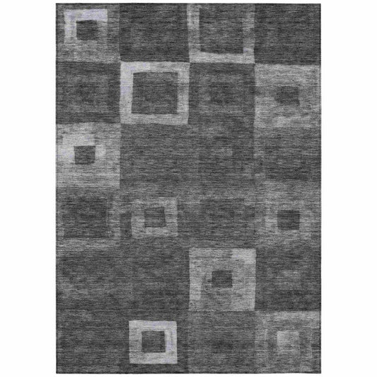 Cora Black Washable Indoor - Outdoor Rug - LOOMLAN - LOOMLAN Rugs - Outdoor Rugs