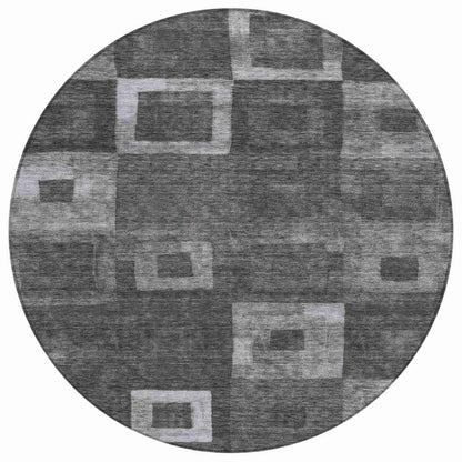 Cora Black Washable Indoor - Outdoor Rug - LOOMLAN - LOOMLAN Rugs - Outdoor Rugs