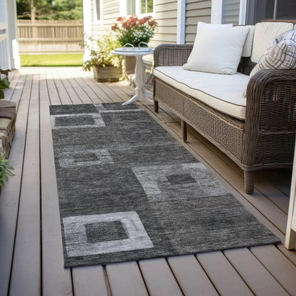 Cora Black Washable Indoor - Outdoor Rug - LOOMLAN - LOOMLAN Rugs - Outdoor Rugs