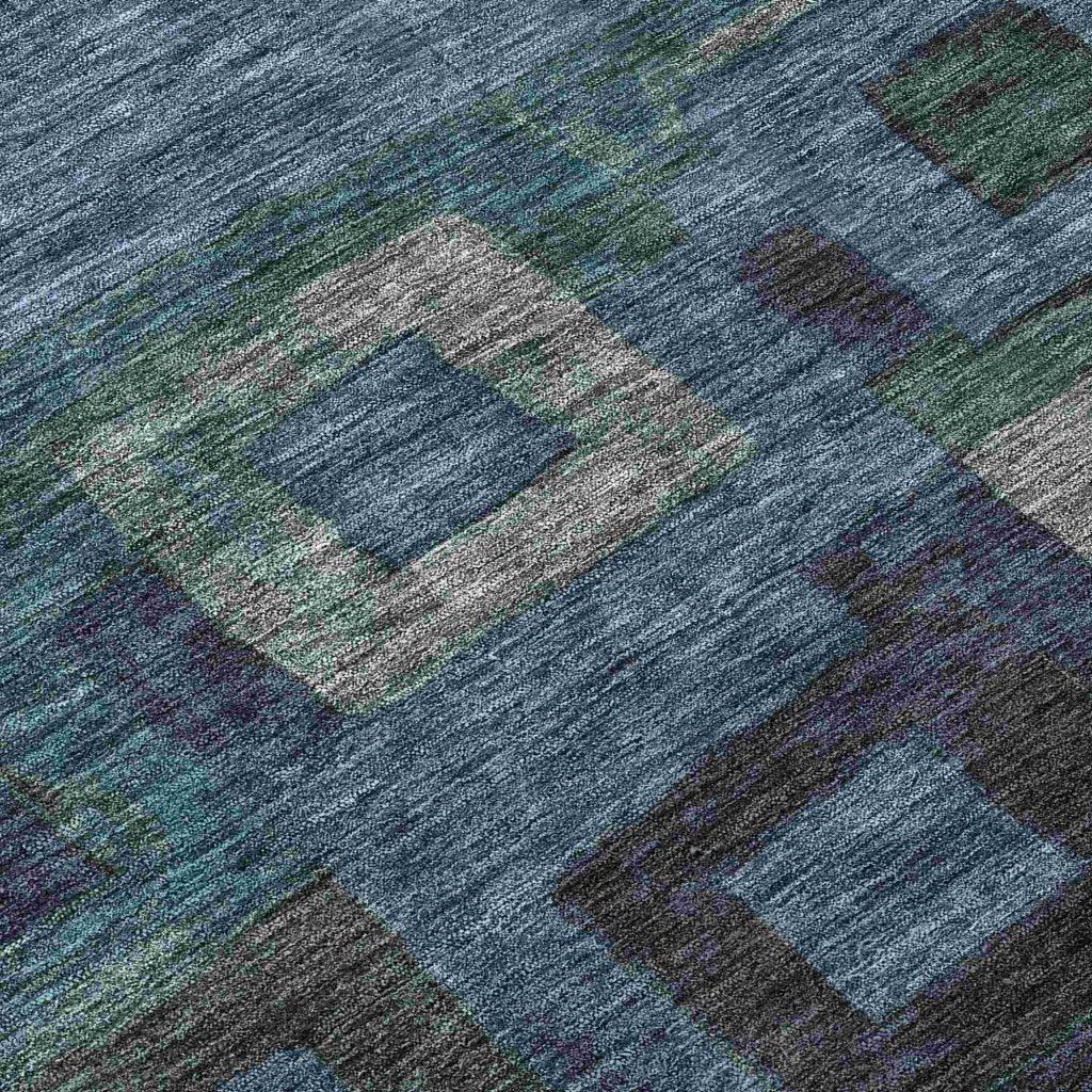 Cora Blue Washable Indoor - Outdoor Rug - LOOMLAN - LOOMLAN Rugs - Outdoor Rugs
