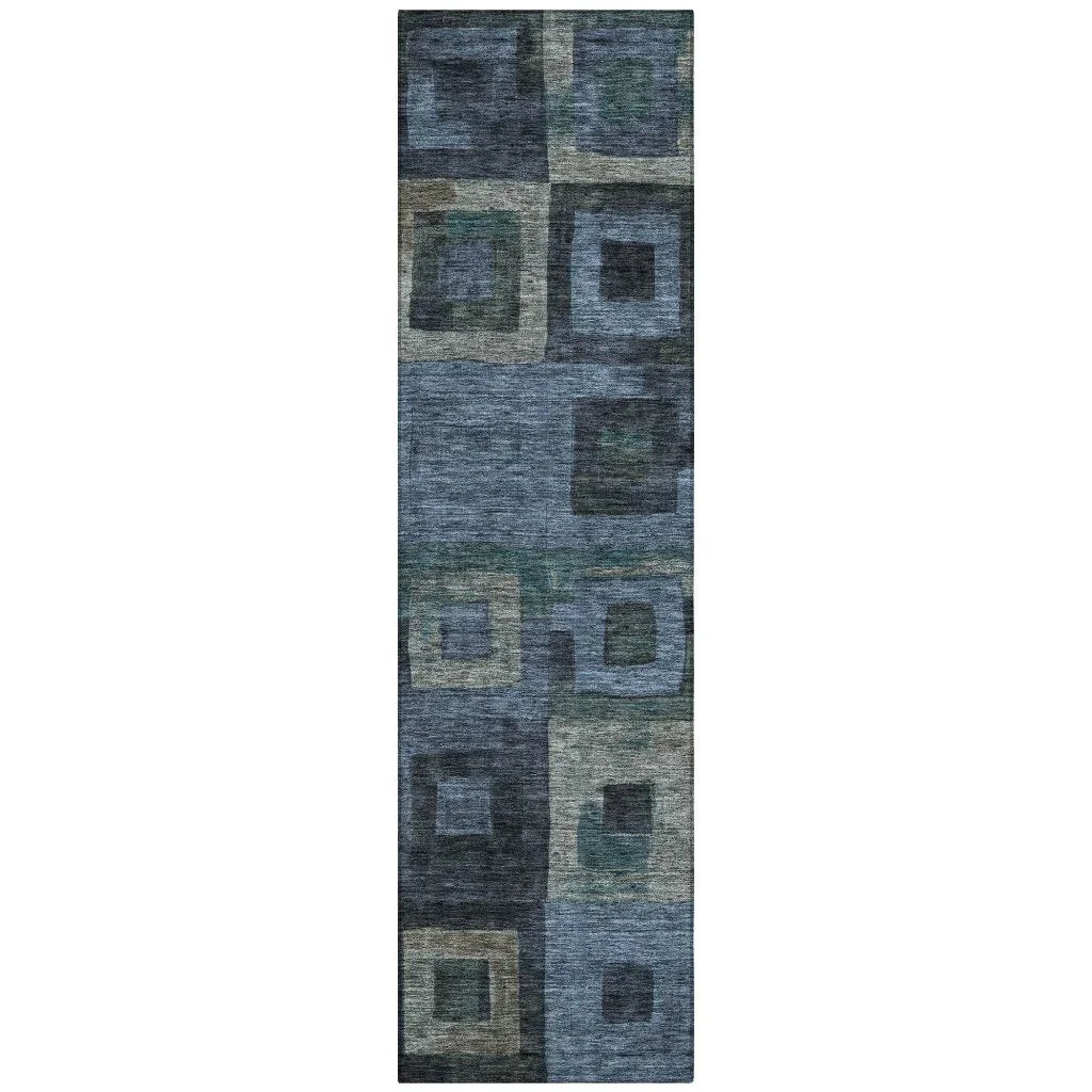 Cora Blue Washable Indoor - Outdoor Rug - LOOMLAN - LOOMLAN Rugs - Outdoor Rugs