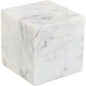 Cora Cube White Marble Tabletop Accent - LOOMLAN - Moe's Home - Statues & Sculptures