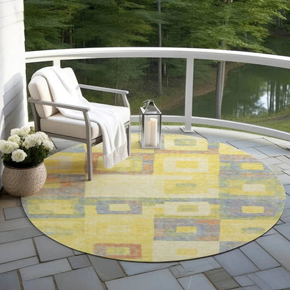 Cora Gold Washable Indoor - Outdoor Rug - LOOMLAN - LOOMLAN Rugs - Outdoor Rugs