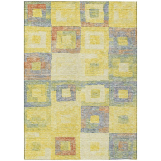 Cora Gold Washable Indoor - Outdoor Rug - LOOMLAN - LOOMLAN Rugs - Outdoor Rugs