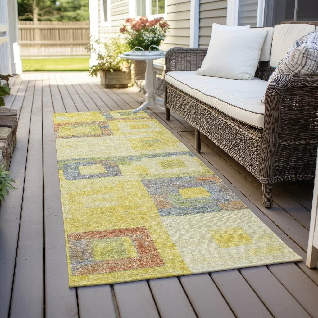 Cora Gold Washable Indoor - Outdoor Rug - LOOMLAN - LOOMLAN Rugs - Outdoor Rugs
