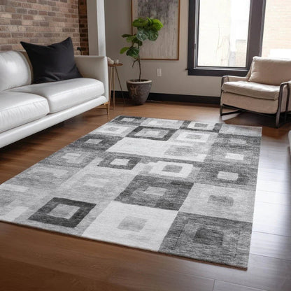 Cora Gray Washable Indoor - Outdoor Rug - LOOMLAN - LOOMLAN Rugs - Outdoor Rugs