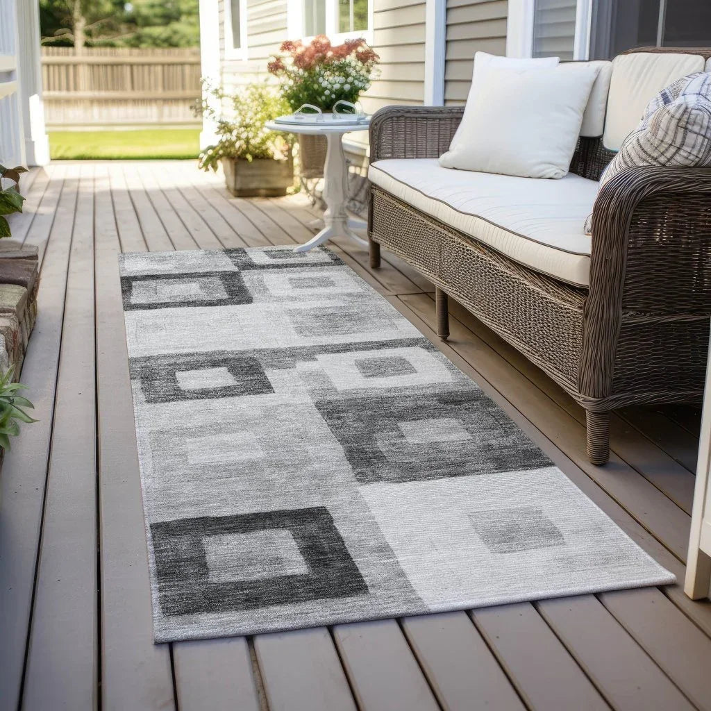Cora Gray Washable Indoor - Outdoor Rug - LOOMLAN - LOOMLAN Rugs - Outdoor Rugs