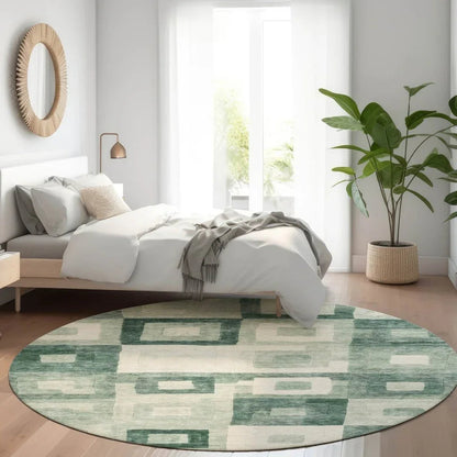 Cora Green Washable Indoor - Outdoor Rug - LOOMLAN - LOOMLAN Rugs - Outdoor Rugs