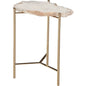 Cora Marble & Iron White Geometric Accent Table - LOOMLAN - Bassett Mirror - Side Tables